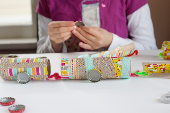 Making Recycled Paper Tube Washi Tape Trains