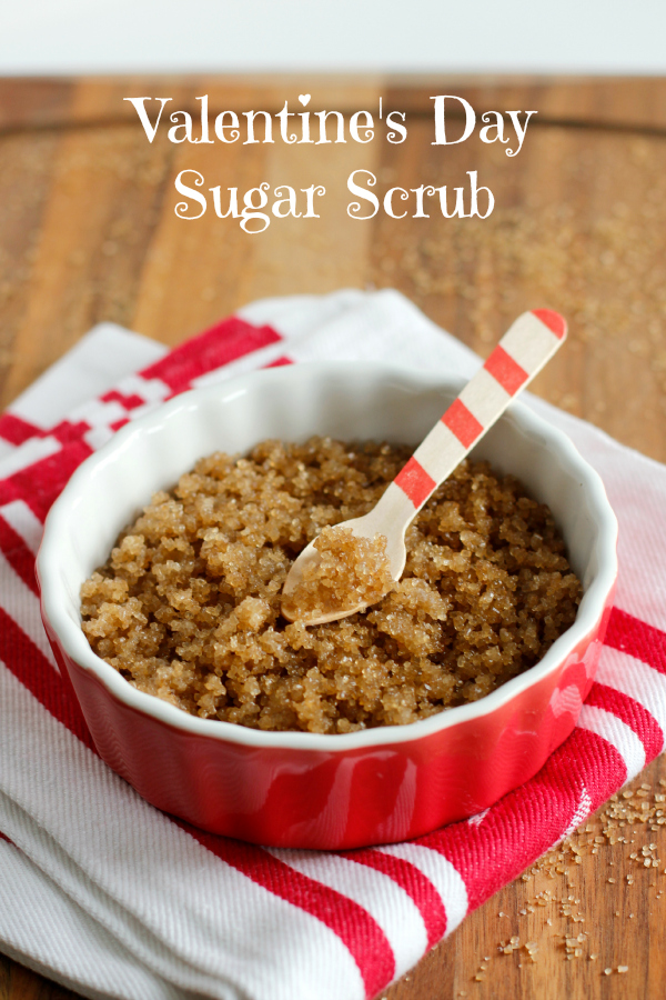 Making Valentine's Day Love Sugar Scrub