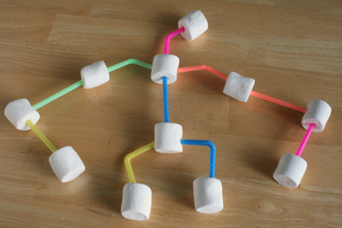 Marshmallow Straw Structures for Kids to Build and Create