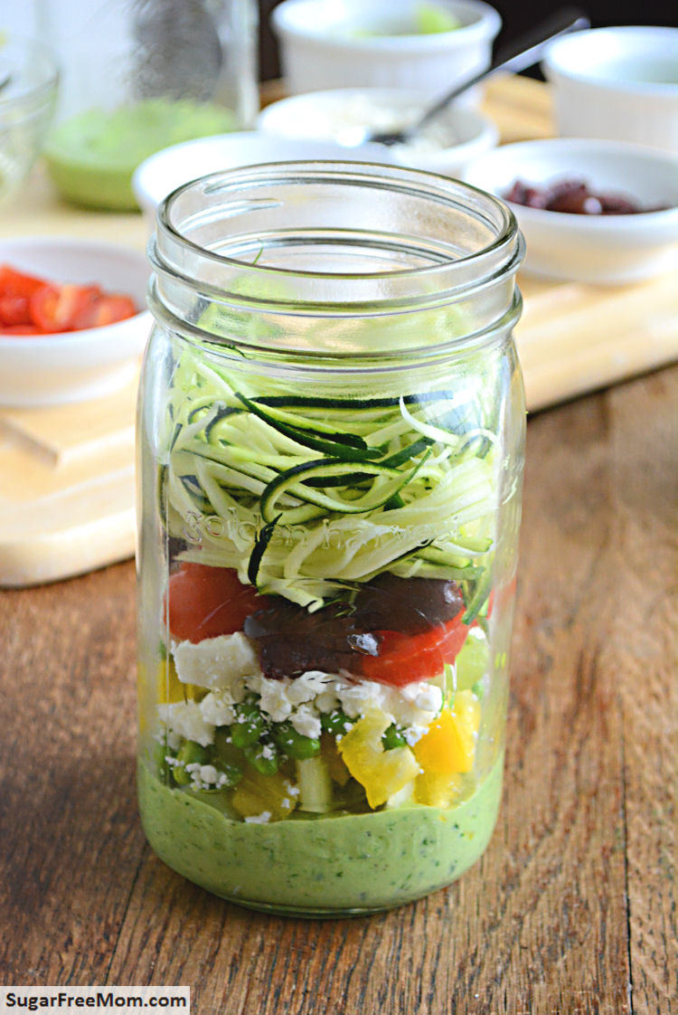 Mason Jar Zucchini Pasta Salad