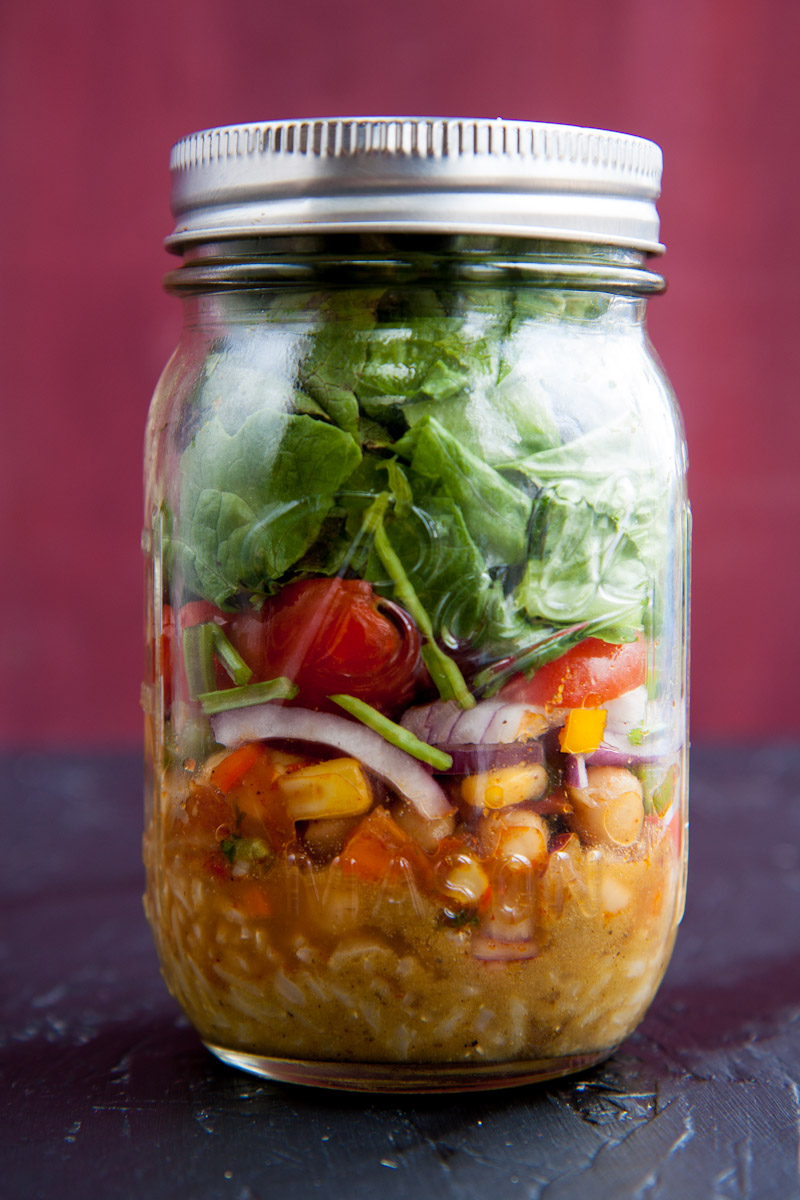 Cobb Salad Jars for Meal Prep - Diary of a Fit Mommy