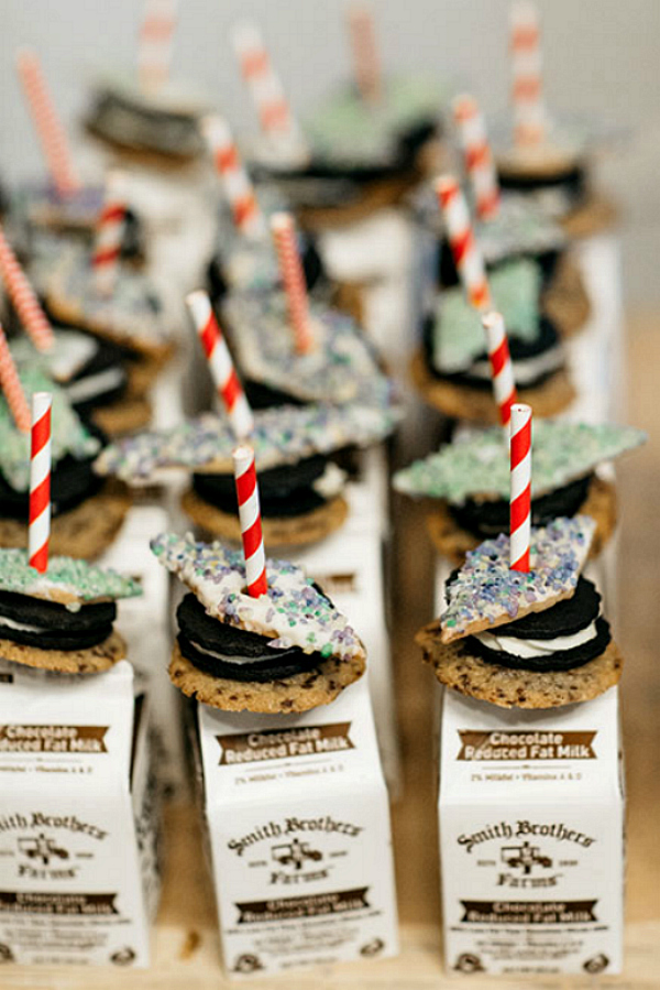 Milk and Cookies Bar Party Idea