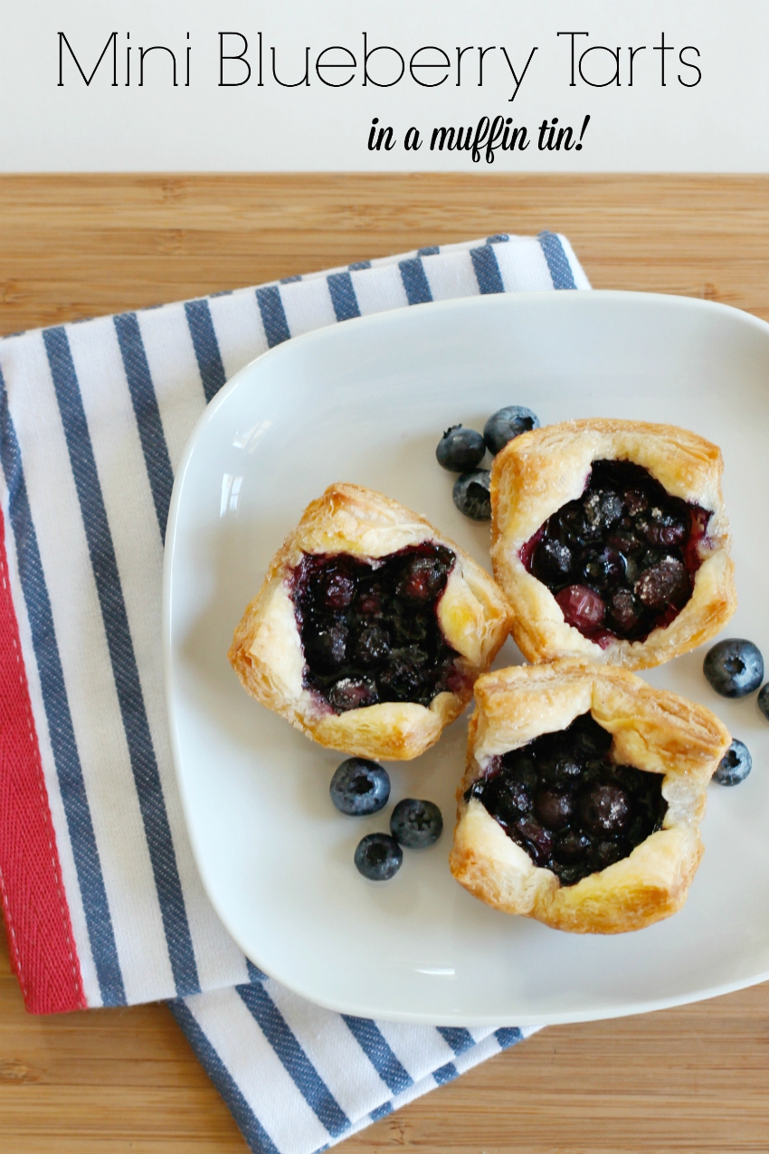 Mini Blueberry Tarts in a Muffin Tin