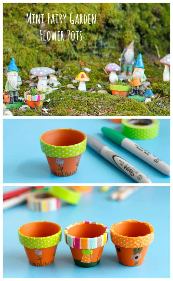 Mini Fairy Garden Flower Pots to Make