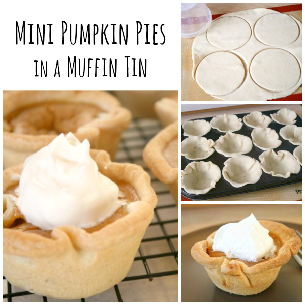 Mini Pumpkin Pies in a Muffin Tin