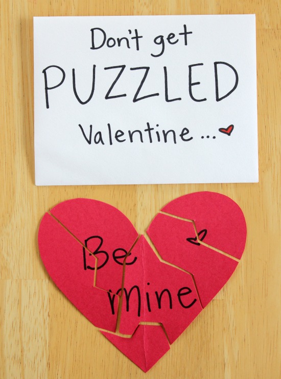 Mini Puzzle Valentine Cards