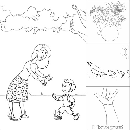 Mothers Coloring Pages on Mothers Day Coloring Pages Printables