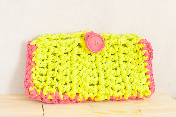 Neon Summer Crochet Clutch 