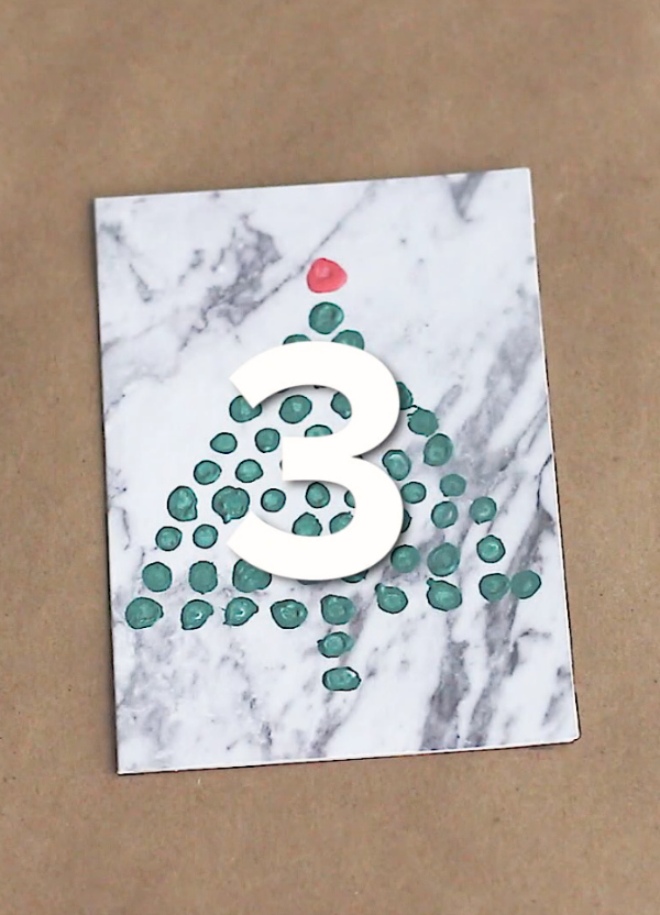 Paint Dotted Christmas Tree Card