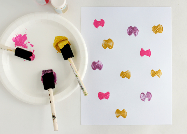 Painting Butterflies with Foam Paint Brushes