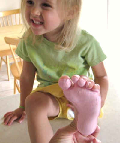 Painting Feet for Kids Crafts