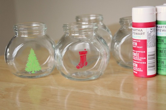Painting with holiday adhesive stencils