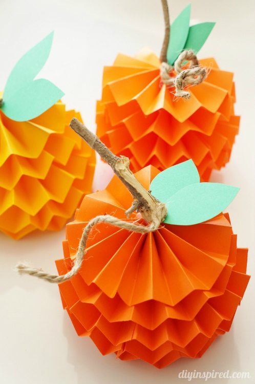 Paper Pumpkins for Fall