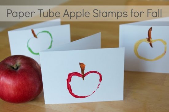 Paper Tube Apple Stamps