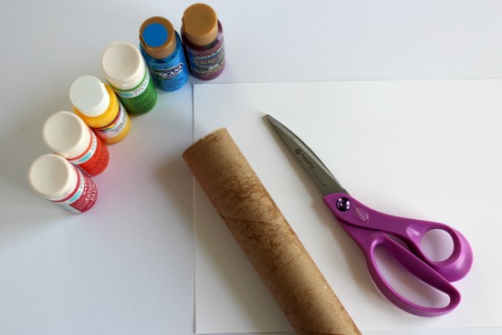Paper Tube Rainbow Stamping Supplies