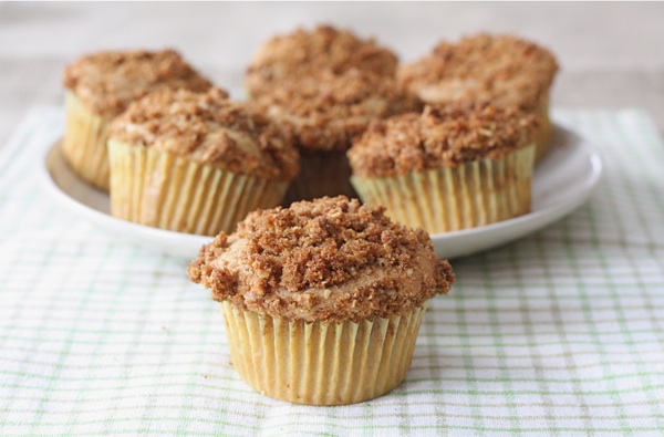 Pear Muffins with Honey Oat Topping