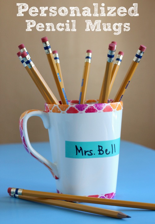 Personalized Pencil Mugs makeandtakes.com