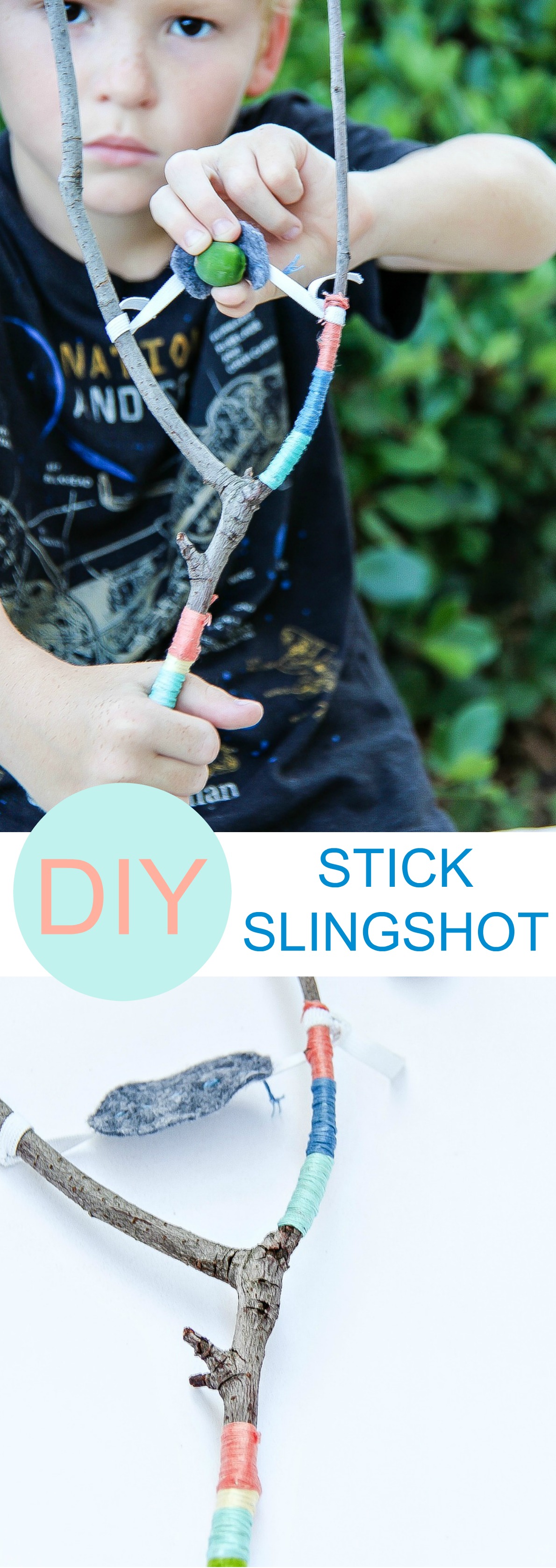 DIY Stick Slingshot Kids Craft