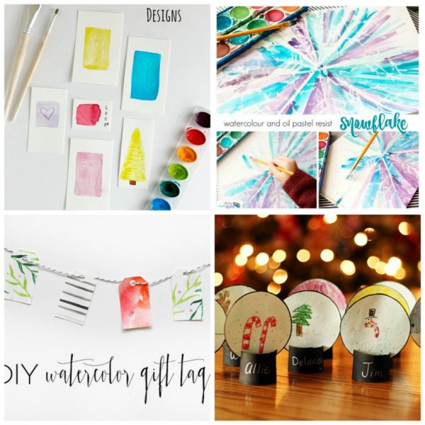 7 Watercolor Cards to Make and Send Out for the Holidays
