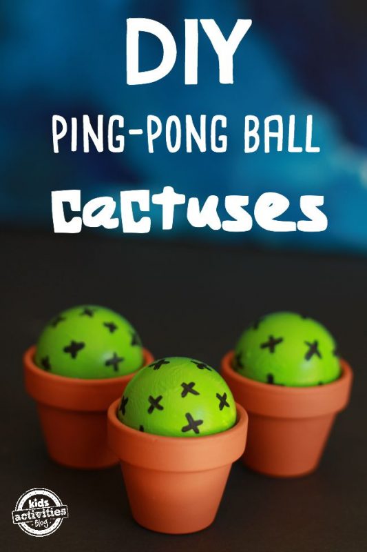 DIY Ping-Pong Ball Cactuses