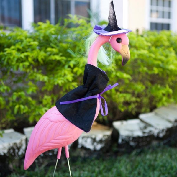 Pink Flamingos Halloween Witch Makeover
