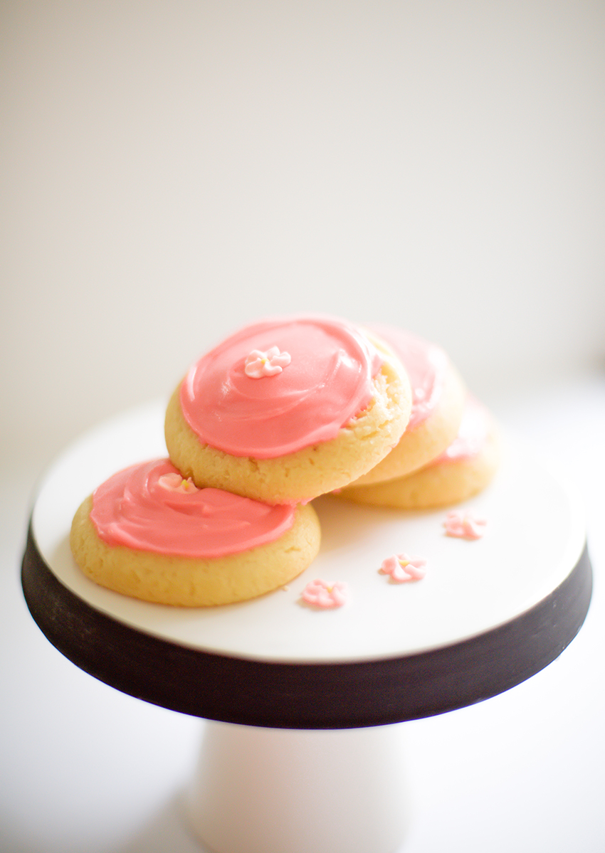 Pink Frosted Sugar Cookies