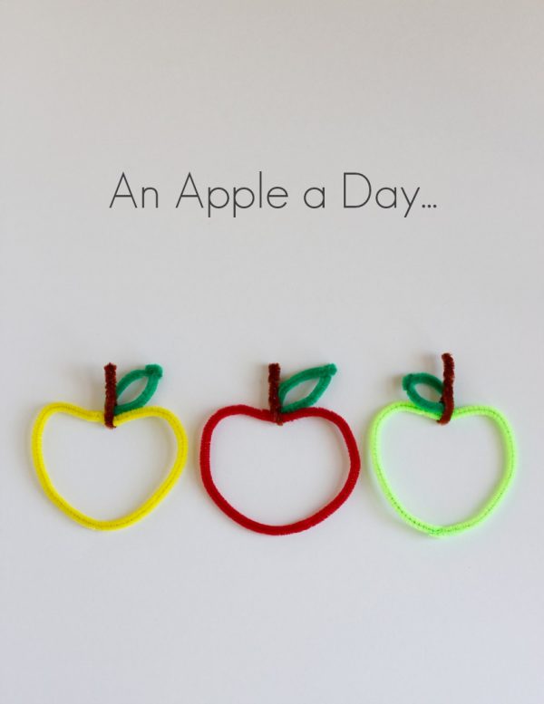 Pipe Cleaner Apple Kids Craft