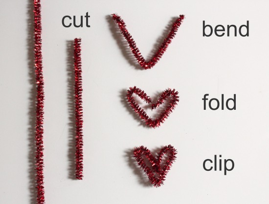 Pipe Cleaner Heart Paper Clip Instructions makeandtakes.com