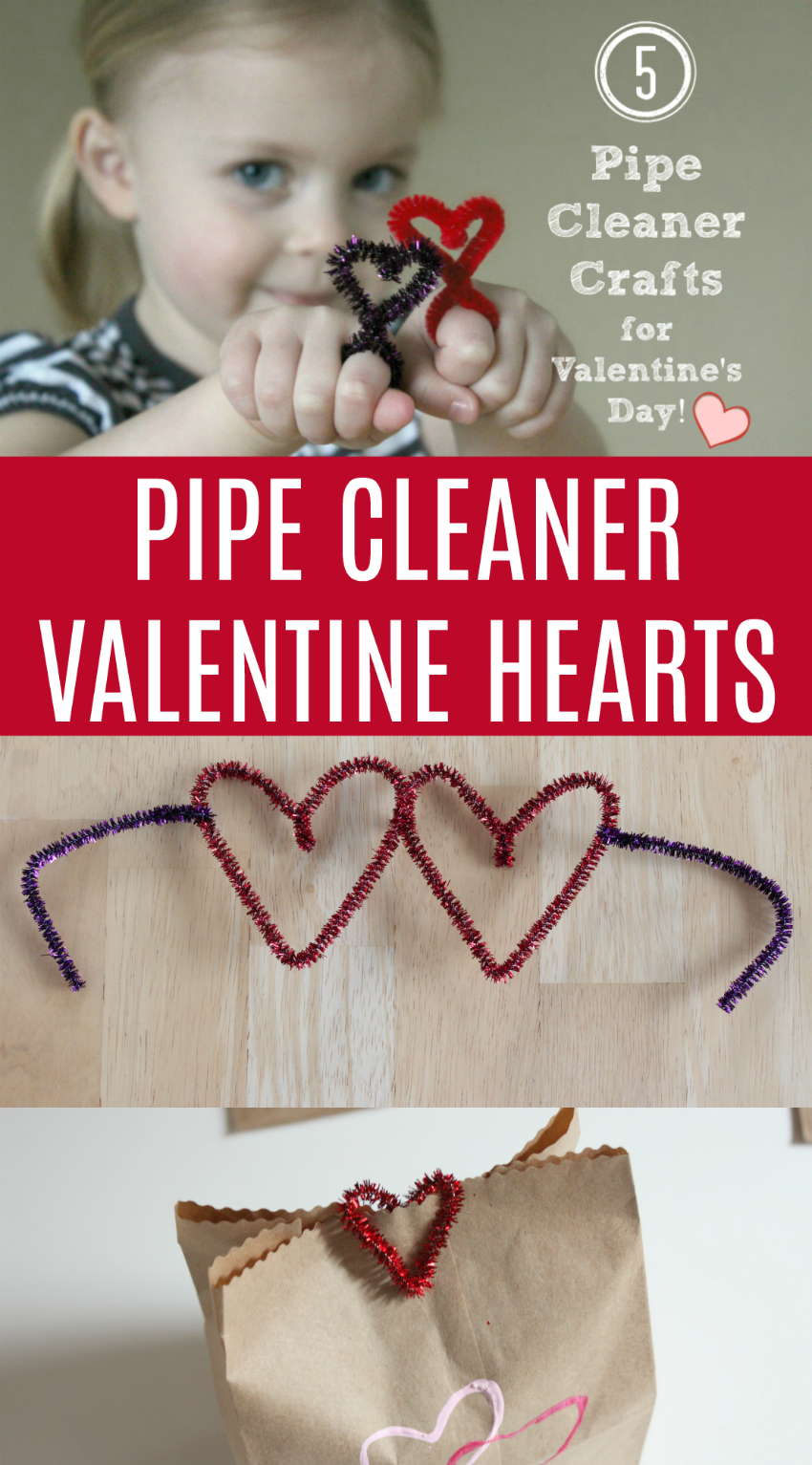 Pipe Cleaner Valentine Hearts to make