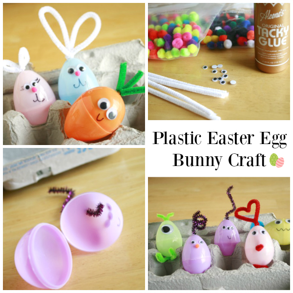 Plastic Easter Egg Bunny Kids Craft
