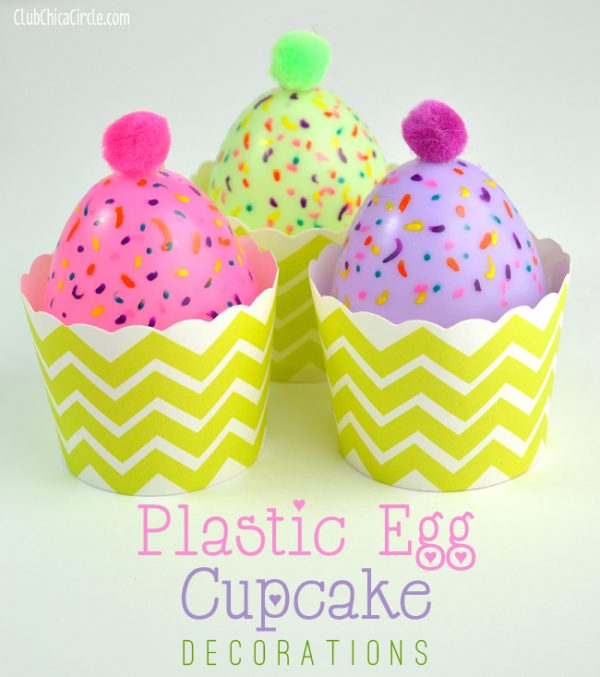 Easy Plastic Egg Cupcake Decoration
