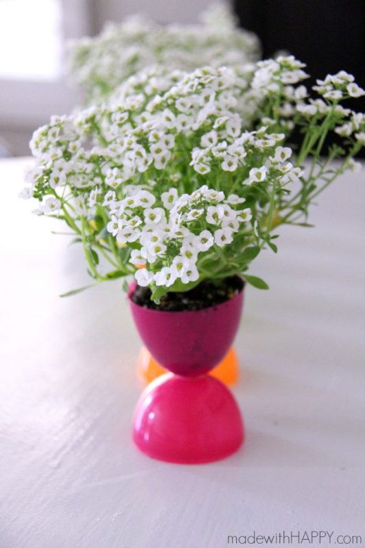 Plastic Easter Egg Flower Pots