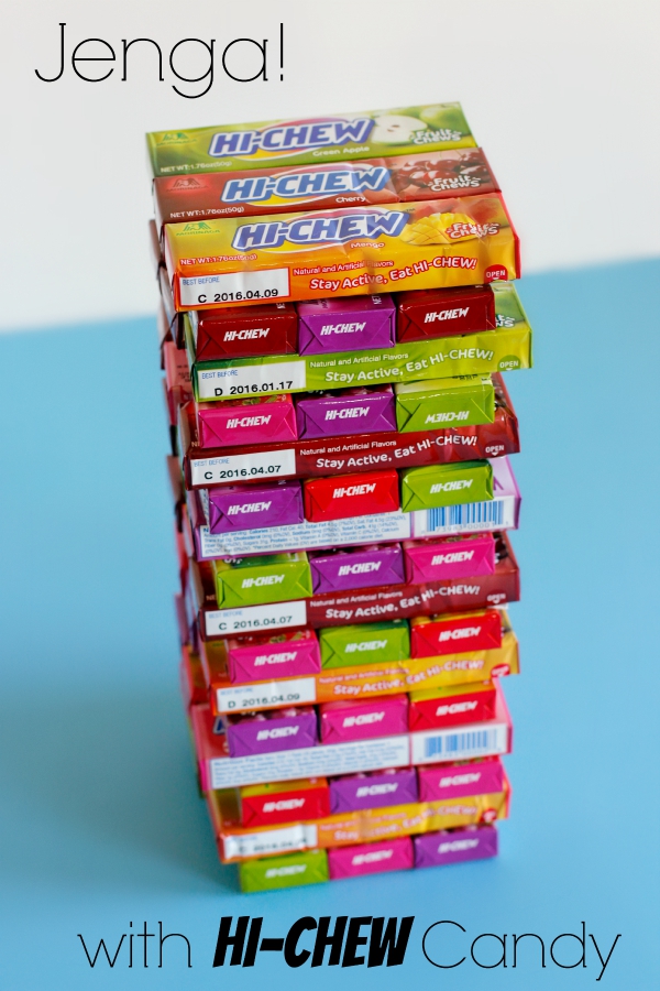 Play Jenga with Hi-Chew Candy