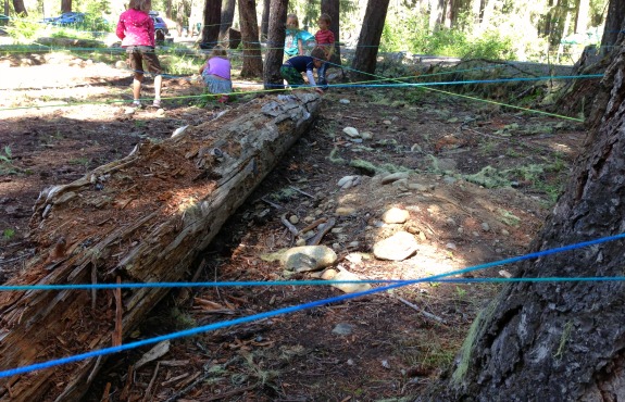 Playing with a Giant Yarn Spider Web with Kids