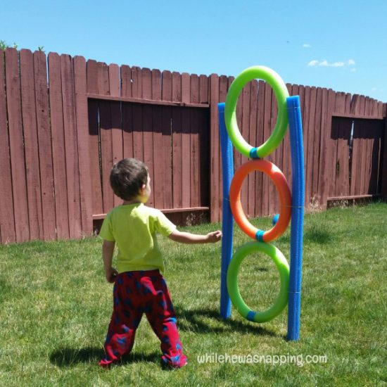 DIY Pool Noodle Toss Game