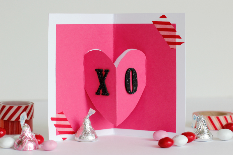 Pop Up Heart Card XO