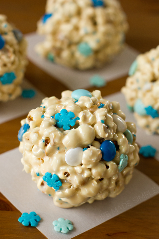 Popcorn Snow Balls