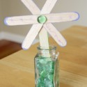 Popsicle Stick Flowers in a Vase