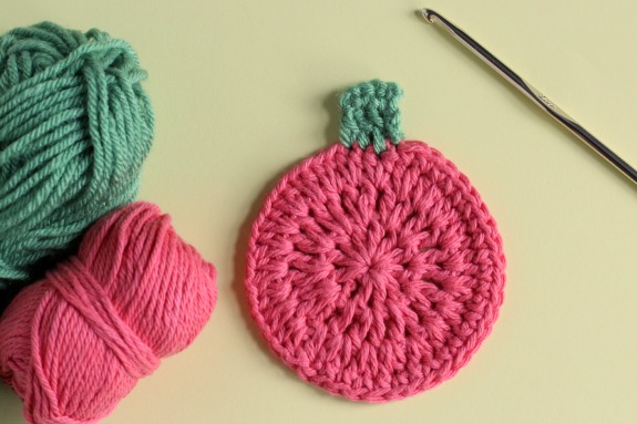 Pumpkin Shaped Crochet Coaster