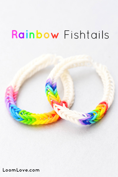Rainbow Fishtail Loom Pattern 