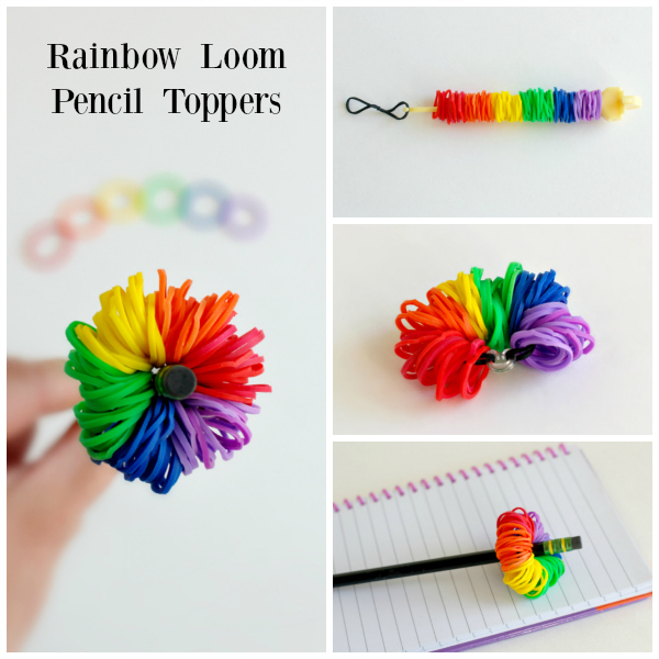 Rainbow Loom Pencil Toppers Kids Craft