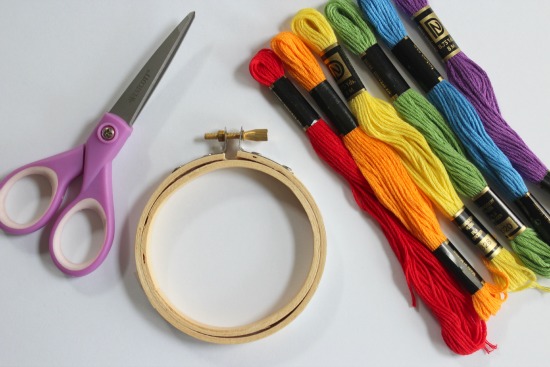 Rainbow Threaded Hoop Supplies