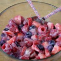 Red white and blue fruit salad