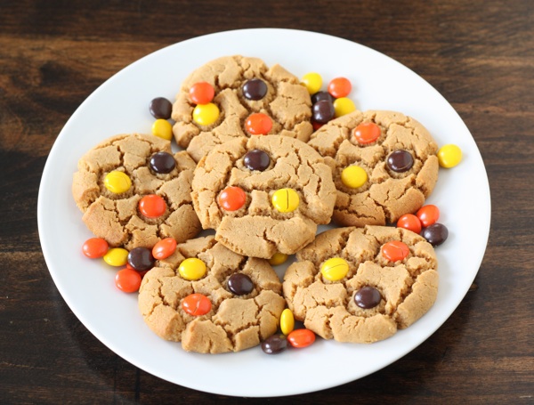 Reese's Pieces Flourless Peanut Butter Cookies