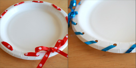 Ribbon Wreath Craft Plates