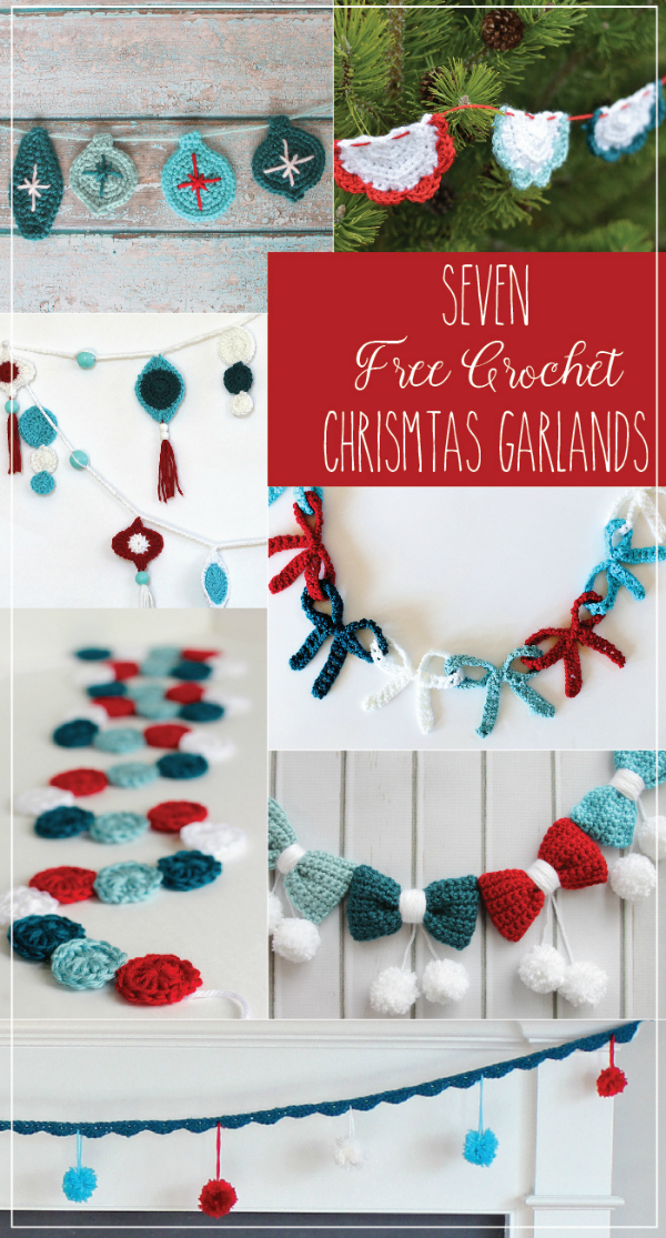 Seven Free Crochet Christmas Garlands