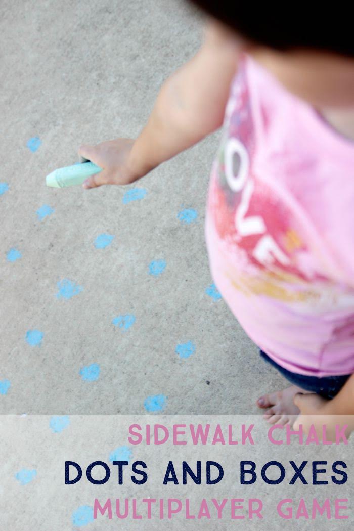 Sidewalk Chalk Games for Kids- Dots and Boxes