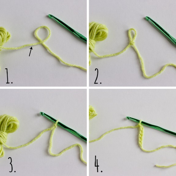 Slip Knot for a Crochet Hook Chain Stitch @makeandtakes.com #crochetaday