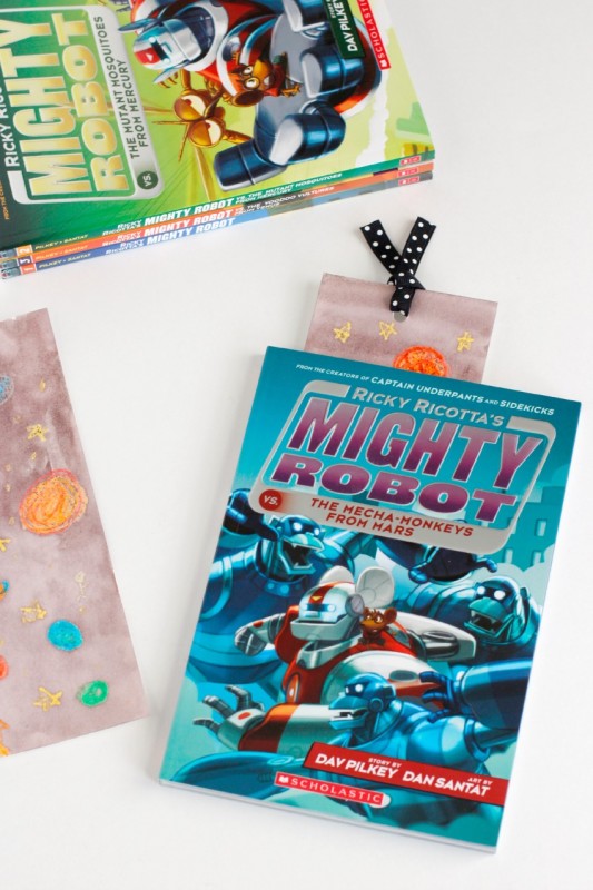 Space Bookmark for Ricky Ricotta's Might Robot Book