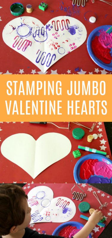 Stamping Jumbo Valentine Hearts